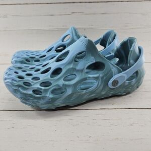 Merrell Hydro Moc Slip On‎ Shoes Clogs Sandals Womens 10 Mens 8.5 Blue Green